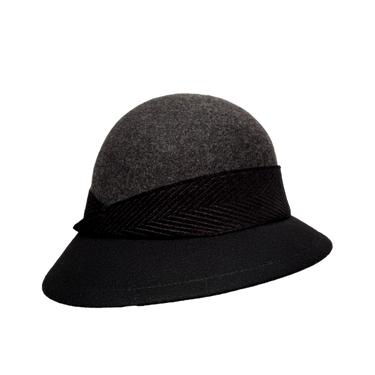 Mayser Cloche Hut Patricia anthrazit-schwarz
