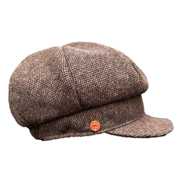 Mayser Coco Tweed Ballonmütze braun
