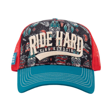 Trucker Cap 'Ride Hard' in Schwarz