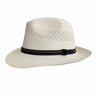 Fedora Panama Bogart Lederband weiß - faustmann GERMANY - hutwelt