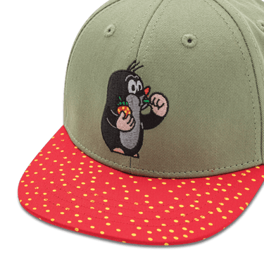 Koaa – Der kleine Maulwurf "Erdbeere" – Snapback green/red: 1 - 3 Years - koaa - hutwelt