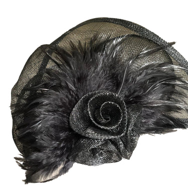 Sinamay Fascinator mit Federn - hutwelt - hutwelt