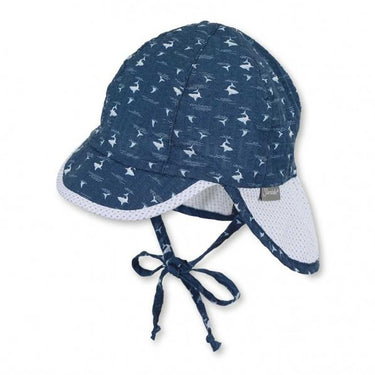 Sterntaler Schirmmütze mit Nackenschutz blau Wale - Sterntaler® - hutwelt